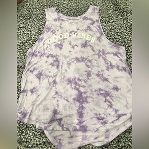 Good vibes purple tank